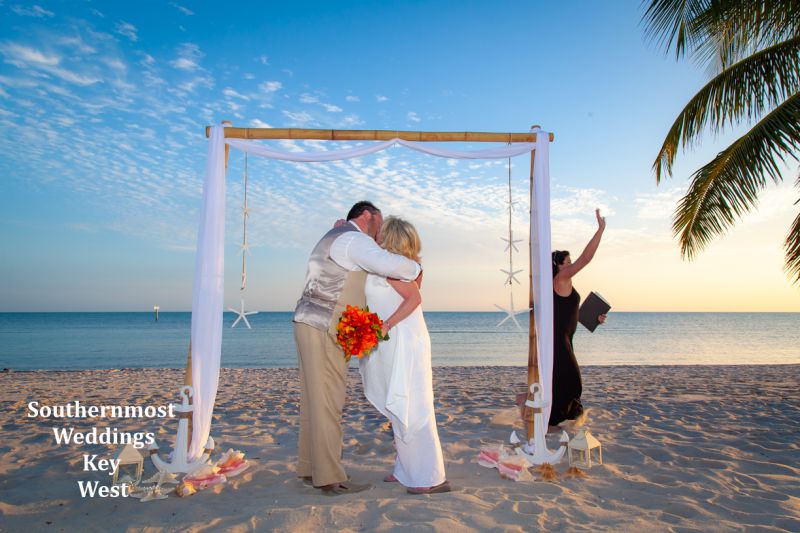 Starfish Deluxe Beach Wedding Package on Smathers Beach by Southernmost Weddings Key West