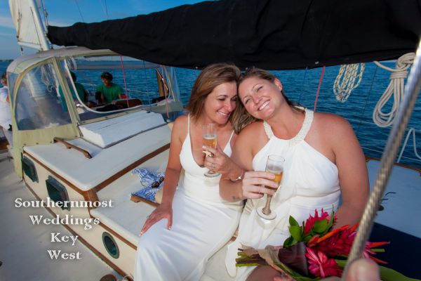 Private Sunset Sailboat Wedding