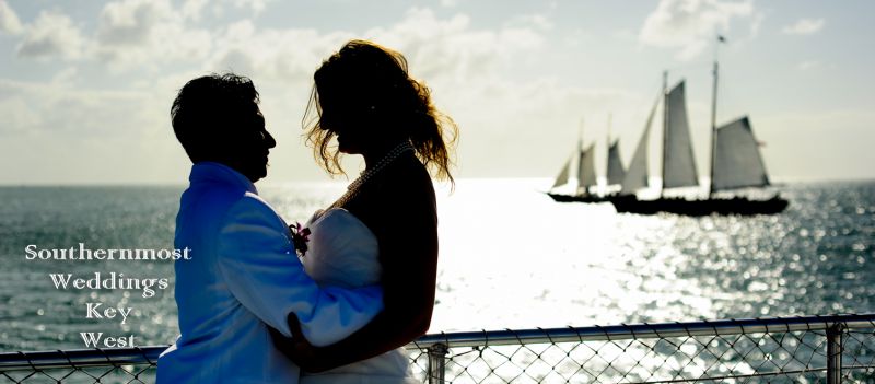 Photo of a Wedding Couple on a Sunset Sail in Florida by Southernmost Weddings Key West