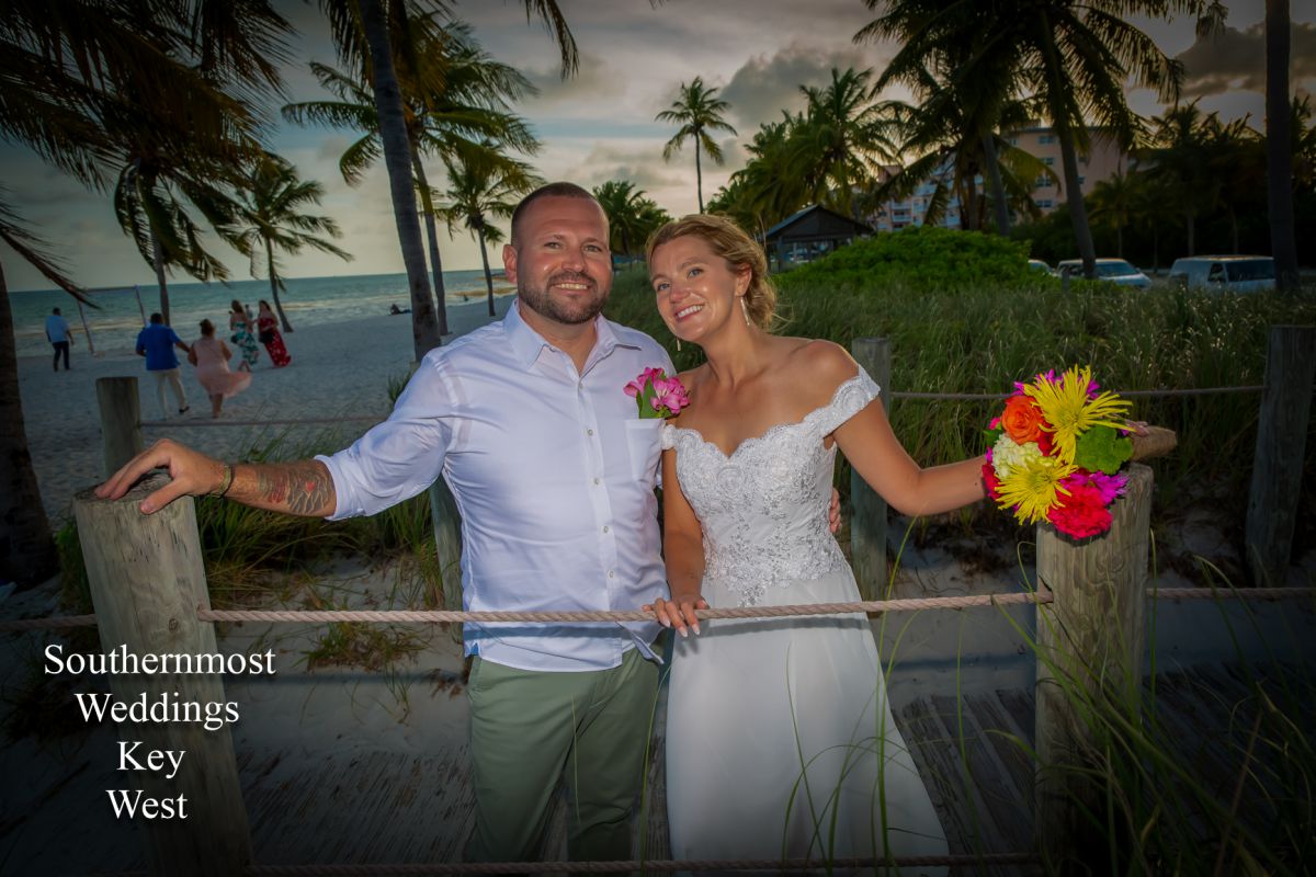 Sunset Beach Wedding Photography by Southernmost Weddings Key West